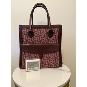 Vintage Christian Dior Diorissimo Trotter Canvas Tote Bag w/COA